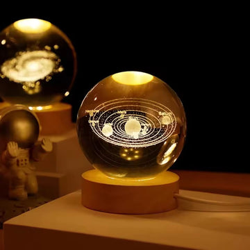 3D Crystal Ball – Galaxy (7 Color Base)